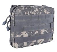 Qavctw Tactical Molle Admin Pouch with Four Straps Molle Utility Tool Pouch Two-Way Zipper First Aid EDC Pouch Medical EMT Organizer Outdoor Emergency Survival Bag