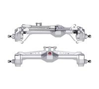 QAWRYV For Axial For Vanquish VS4-10 1/10 CNC Machining High Strength Aluminum Front And Rear Portal Axle Complete Set RC Crawler Parts RC Upgrades(Silver,Set)