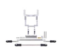 QAWRYV For FIMONDA ROCKJOCK For SCX10 II 1/10 SOA Servo Mount With Scale Full Hydraulic Steering Cylinder Kit RC Crawler Straight Axle DIY RC Upgrades(Titanium)