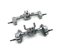 QAWRYV For FMS For FCX24 1/24 Metal Portal Axle Complete Front And Rear RC Car Upgrade Parts Accessories RC Upgrades(Gray,Set)