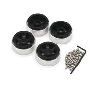 QAWRYV For FMS For Fire For Horse For EAZYRC 1/18 For Thunder Storm RC Remote Control Car For Star Shaped Metal Wheel Fitting RC Upgrades(Black)