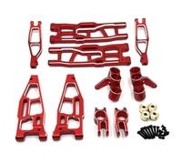 QAWRYV For FSR For TANK SHARKS For Cheetah For ATOM Leopard For Thunder 1/8 Upgrade Parts Kit Metal For Swing Arm Steering Cup Back RC Car RC Upgrades(Red)