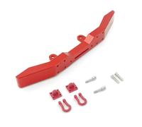 QAWRYV RC Bumper Accessories Compatible With WPL B14 B24 B16 B36 Q60 Q61 Q62 1/16 RC Car Upgrade Parts Accessories Metal Front Bumper With Tow Hook(Red)