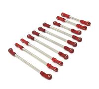 QAWRYV RC Car Accessories For HB R1001 R1002 R1003 1/10 RC Car Metal Pull Rod Upgrade Or Repair Replacement Parts(Red)
