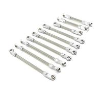 QAWRYV RC Car Accessories For HB R1001 R1002 R1003 1/10 RC Car Metal Pull Rod Upgrade Or Repair Replacement Parts(Silver)