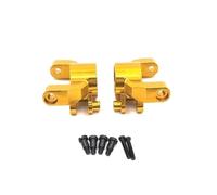 QAWRYV RC Car Accessories For HB ZP1001 ZP1002 ZP1003 ZP1004 ZP1006 ZP1008 1/10 Metal CNC Front Axle C Type RC Car Upgrade Parts(Yellow)