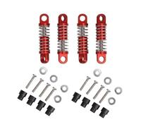 QAWRYV RC Car Accessories For Wltoys K969 K989 P929 1/28 4Pcs Alloy Shock Absorber Damper Oil Filled Type Rc For Hobby Model Car Drift For Rally(Red)