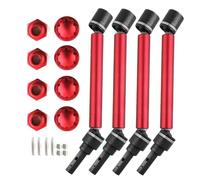 QAWRYV RC Car Replacement For Traxxas For MAXX 2.0 V2 89076-4 For WideMaxx 1/10 4pcs 8996X Extended Drive Shaft CVD With Wheel Hex RC Car Upgrade Parts(Red)