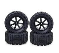 QAWRYV RC Models Components For 1/10 4PCS 110mm Short Course For Desert Truck Wheel Rim Tire Set 12mm Hub Hex RC Traxxas Remote Control Truggy(Black)