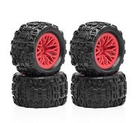 QAWRYV RC Models Components For Arrma For Typhon For Grom For Granite 1/18 4pcs 12mm Hex RC Car Wheel TireUpgrade Parts Repair Modified Accessories(Red)