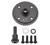 QAWRYV RC Modifications Spare For Arrma For Mojave For Kraton For Notorious For Outcast 6S 1/7 1/8 43T 10T Input Gear Steel Helical Main Diff Gear