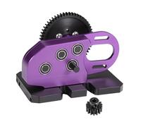 QAWRYV RC Modifications Spare For SCX10 For Capra 1/10 Aluminum 2Low Transmission 30% Overdrive Gearbox With Delrin Skid Spur Gear RC Crawler Rigs For LCG For Chassis DIY(Purple)