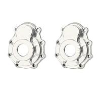 QAWRYV RC Modifications Spare For TRX4 1/10 2PCS Anodized Aluminum Alloy Outer Portal Axle Housing Steering Set RC Crawler Car Upgrade Parts(Silver)