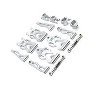 QAWRYV RC Steering Cup For SCY 16101 16102 16106 16201 For JJRC Q130A Q130B Q141 Q117 1/16 Metal Front And Rear Arm Steering Cup Kit RC Car Parts Replacement(Silver)