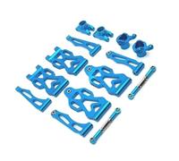 QAWRYV RC Steering Cup For SCY 16101 16102 16106 16201 For JJRC Q130A Q130B Q141 Q117 1/16 Metal Front And Rear Arm Steering Cup Kit RC Car Parts Replacement(Blue)