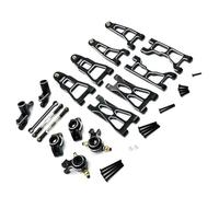 QAWRYV RC Steering Cup For UD1201 UD1202 Pro 1/12 Metal Steering Cup Front And Rear Suspension Arm Assembly Kit RC Car Parts And Accessories And Replacements(Black)