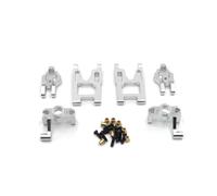 QAWRYV RC Steering Cup For WLtoys 12427 12423 12428A 12428B 12428C FY01 FY02 FY03 1/12 Metal Front For Swing Arm Upgrade C For Seat Steering Cup RC Car Parts(Silver)