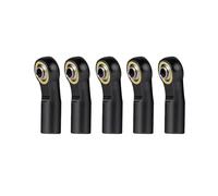 QAWRYV Rc Steering Linkage For Axial For SCX10 D90 1/10 5Pcs Aluminum Alloy M3 Connecting Rod Head End Ends Clock-wise Thread RC Car Truck Model Parts(Black)