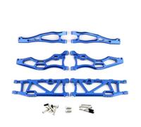 QAWRYV RC Upgrades Models For ARRMA For KRATON For OUTCAST For Notorious 6S For BLX 1/8 Aluminum Alloy Lower Control Arm Upper Set With Pivot Ball Bearings(Blue)