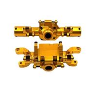 QAWRYV RC Upgrades Models For HuangBo For ZP1001 ZP1002 ZP1003 ZP1004 1/10 Metal Upgrading CNC Process Front And Rear Axle Housing RC Car Parts(Yellow)