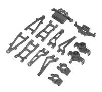 QAWSED Compatible With MJX For HYPER GO 20208 For JJRC C8811 1/20 Remote Control Car Upgrade Parts Front Lower Arm Upper For Swing Arm Kit RC Car Accessories(Grey)