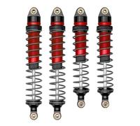 QAWSED RC Car Accessories Compatible With Arrma For SENTON For Granite For Typhon 1/10 RC Car Upgrade Parts 4Pcs Metal Front And Rear Shock Absorber Damper(Red)