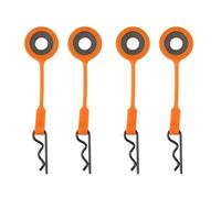 QAWSED RC Car Accessories Compatible With ARRMA For Senton For Granite For Typhon For Traxxas 1/10 4Pcs Silica Gel Car Body Clip Retainer Shell Fixed Buckle Lock(Orange)