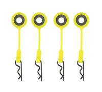 QAWSED RC Car Accessories Compatible With ARRMA For Senton For Granite For Typhon For Traxxas 1/10 4Pcs Silica Gel Car Body Clip Retainer Shell Fixed Buckle Lock(Yellow)