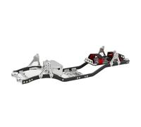 QAWSED RC Car Accessories Compatible With Axial For SCX10 II For Rock 1/10 Off Road Truck RC Crawler Carbon Fiber Girder 4MM Metal Car For Chassis Frame Body Kit Parts(Silver)