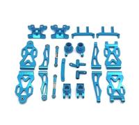 QAWSED RC Car Accessories Compatible With SCY 16101 16102 16106 16201 For JJRC Q130A Q130B Q141 Q117 1/16 RC Car Metal Upgrade Parts Kit Front Rear Arm Steering Cup(Blue)
