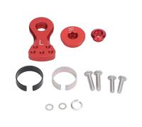 QAWSED RC car Components Compatible With 1/10 RC Car Upgrade Parts Replacement Accessories Aluminum Alloy L Servo Arm Saver Adjustable Force 25T(Red)