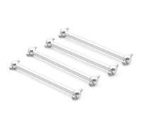 QAWSED RC car Components Compatible With A979 A949 A959 K929 For Himoto E18 Spino For HSP 1/18 RC Car Parts Reinforcement Metal Dog Bones 07 Four UDS(Silver)