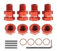 QAWSED RC car Components Compatible With Arrma For Granite For Senton For Typhon 3S 1/10 RC Off Road Car Parts Wheel Hex Hubs Adapter 14mm To 17mm Widen 10mm 4PCS