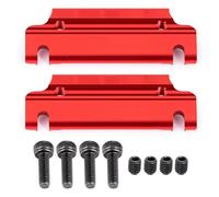 QAWSED RC car Components Compatible With Arrma For Kraton 1/8 RC Car Upgrade Parts Servo Arm & Steering Link Anti-Tilt Shock Mount Protection Plate(Red)