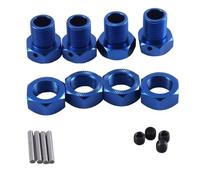 QAWSED RC car Components Compatible With Arrma For Kraton For Outcast 1/10 RC Car Upgrades Parts Accessories 4Pcs Metal Extended Wheel Hex Hub Adapter Blue