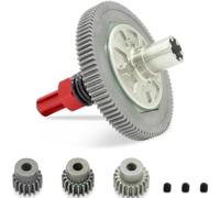 QAWSED RC car Components Compatible With Arrma For Senton For Granite For Typhon 1/10 RC Car Parts Slipper Clutch Spur Gear 91T 48dp With Pinion 21T 19T 17T(Red)