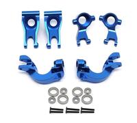 QAWSED RC car Components Compatible With ARRMA For Senton For Rock For Granite For Typhon 1/10 RC Car Parts Aluminum Front Hub Carrier Rear C Arm Set(Blue)
