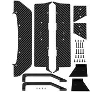 QAWSED RC car Components Compatible With ARRMA For VENDETTA 3S 1/8 RC Car Upgrade Parts Aluminum Alloy + Carbon Fiber Pattern For Speed Kit(Black)