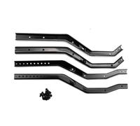 QAWSED RC car Components Compatible With Axial For SCX10 III For Gladiator For Wrangler 1/10 RC Crawler Upgrade Parts Wheelbase Adjustable Metal Frame Rail Set(Black)