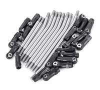 QAWSED RC car Components Compatible With Element For Enduro 1/10 RC Car Truck Upgrade Parts 10Pcs Steel Upper & Lower Suspension Steering Link Rod Set