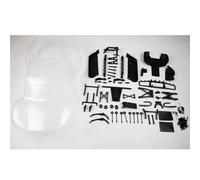 QAWSED RC car Components Compatible With HPI For ROVAN For ROFUN For KM GTB TS For BAJA 5SC 1/5 RC Car Upgrade Parts Transparent Body Shell Transform Kit(Silver)