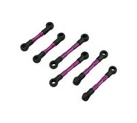 QAWSED RC car Components Compatible With Losi Micro B Micro T LOS00007 1/24 1/28 RC Car Upgrade Parts Accessories Metal Links Set Aluminum(Purple)