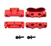 QAWSED RC car Components Compatible With Losi Micro B T 1/24 1/28 RC Car Upgrade Parts Front Bulkhead And Rear Pin Mounts Set Metal Aluminum(Red)