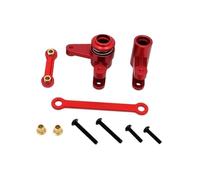 QAWSED RC car Components Compatible With MJX 12212 1/12 RC Car Upgrade Parts Modification Spare Replacement Accessories Metal Steering Component P12430(Red)