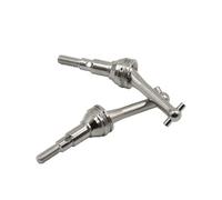 QAWSED RC car Components Compatible With MJX For Hyper Go 14301 14302 14410 1/14 RC Truck Car Upgrade Parts Accessories 2 Pcs Metal CVD Drive Shaft Dog Bones(Silver)