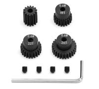 QAWSED RC car Components Compatible With MJX For Hyper Go H16 16209 16210 14209 14210 14301 1/16 1/14 RC Car Parts Steel Pinion Gear 14T 19T 22T 26T Replacement