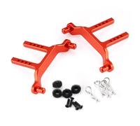 QAWSED RC car Components Compatible With Traxxas For Latrax For Desert For Prerunner 1/18 RC Car Upgrade Parts Alu Front & Rear Body Post Mounts Shell Column(Red)