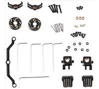 QAWSED RC car Components Compatible With Traxxas For TRX4M 1/18 RC Car Upgrade Parts 9Pcs Brass Weight Steering Rod Block C-Hub Axle Cover