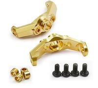 QAWSED RC car Components Compatible With TRX-4M For Bronco For Defender 1/18 RC Car Parts 2Pcs Brass Caster Carrier Blocks Mount Front C Hub Steering Knuckles