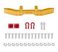 QAWSED RC car Components Compatible With WPL B14 B24 B16 B36 C14 C24 For HengLong For Feiyue 1/16 RC Car Upgrade Parts Metal Front Bumper Trailer Hook(Yellow)
